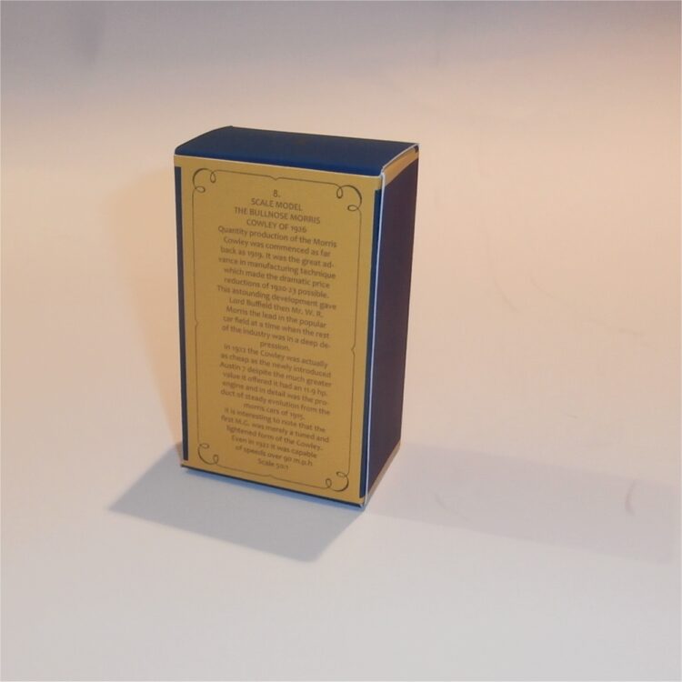 Matchbox Lesney Yesteryear 8 a 1926 Morris Cowley A Style Repro Box - Image 2