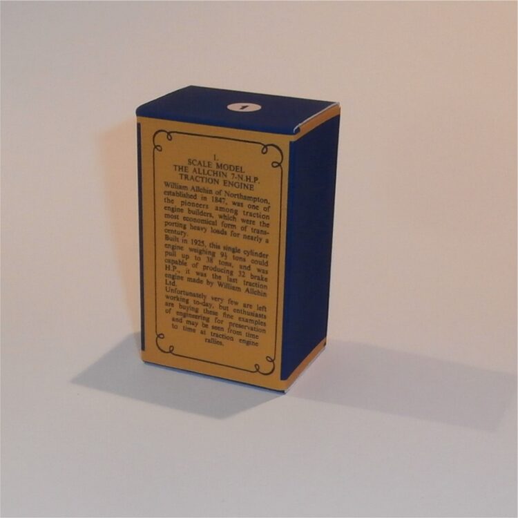 Matchbox Lesney Yesteryear 1 a Allchin Traction Engine B Style Repro Box - Image 4