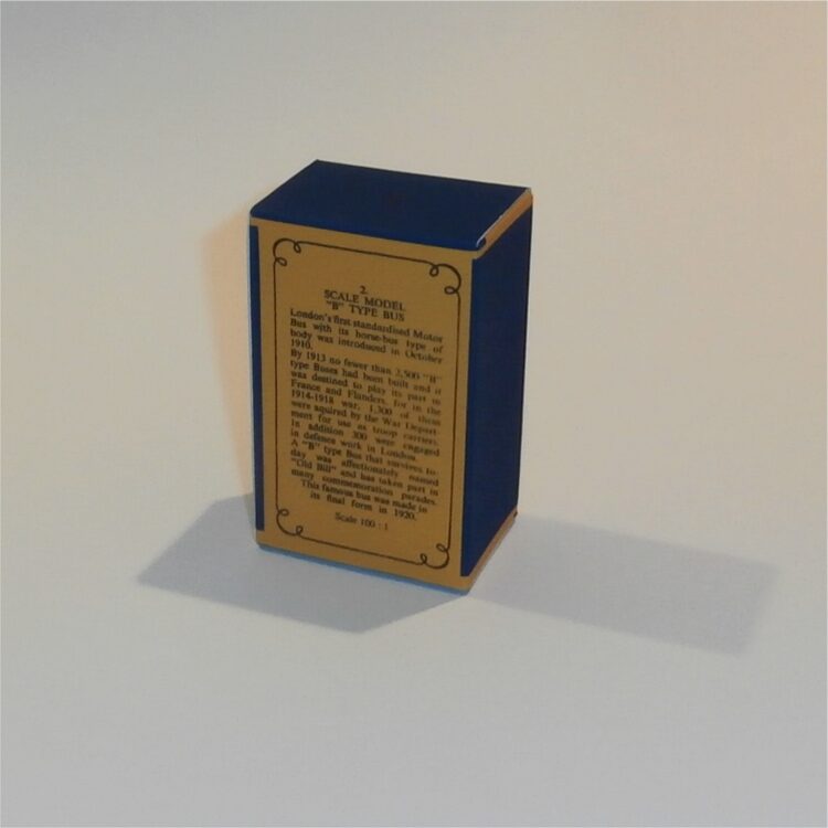 Matchbox Lesney Yesteryear 2 a London Bus B Style Repro Box - Image 3