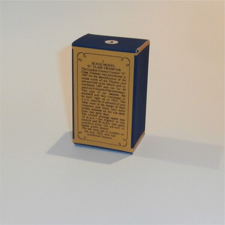 Matchbox Lesney Yesteryear 3 a E Class Tramcar B Style Repro Box - Image 3
