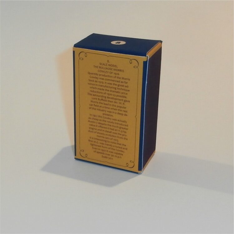 Matchbox Lesney Yesteryear 8 a 1926 Morris Cowley B Style Repro Box - Image 3