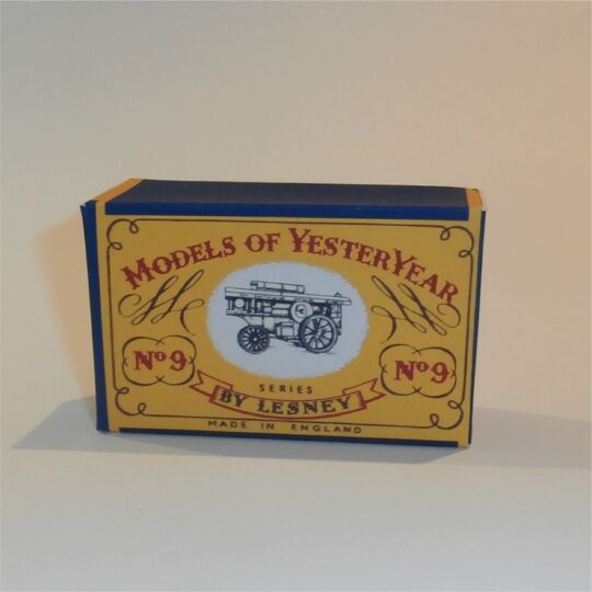 Matchbox Lesney Yesteryear 9 a1 Fowler Showman Engine B Style Repro Box