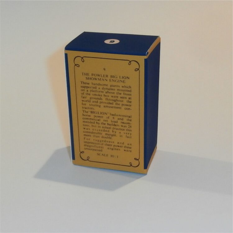 Matchbox Lesney Yesteryear 9 a1 Fowler Showman Engine B Style Repro Box - Image 3