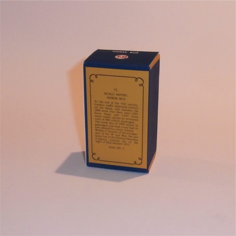 Matchbox Lesney Yesteryear 12 a Horse Drawn London Bus C Style Repro Box - Image 3