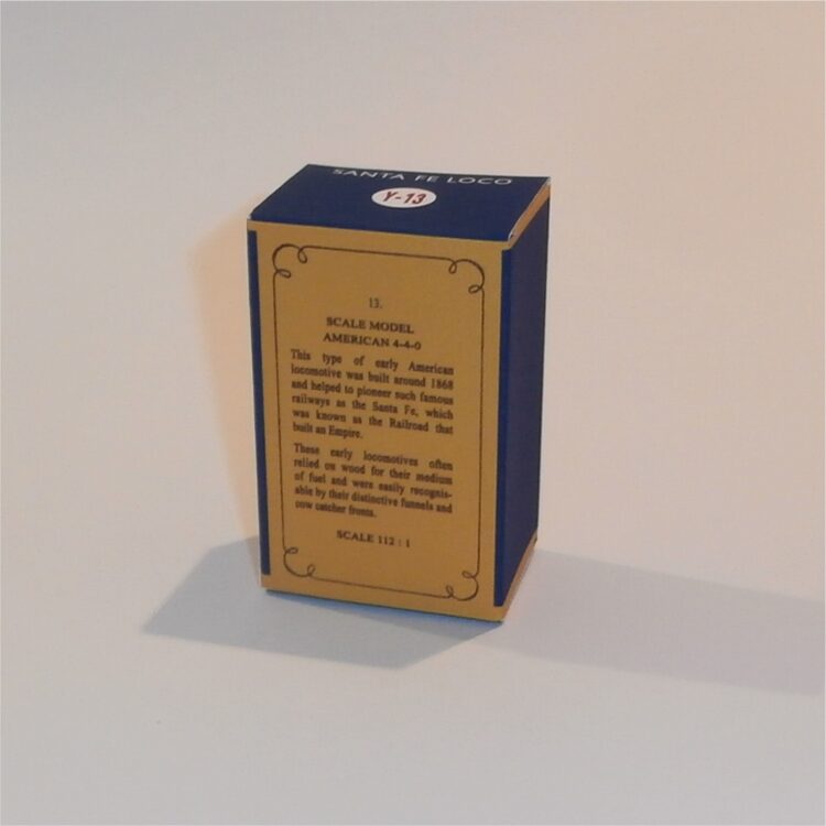 Matchbox Lesney Yesteryear 13 a Santa Fe Engine Locomotive C Style Repro Box - Image 3