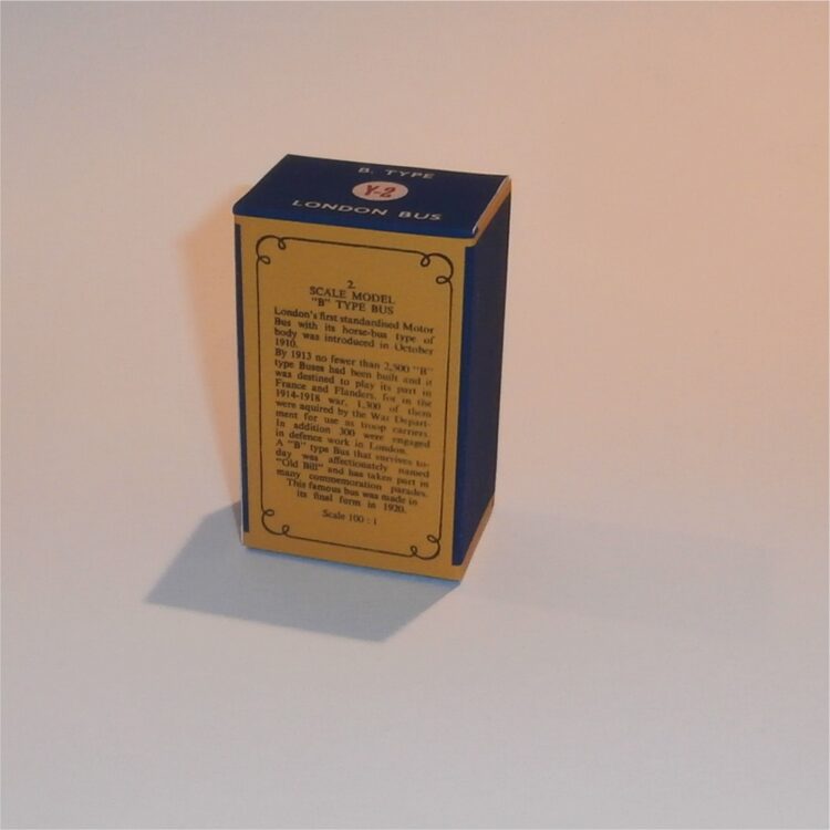 Matchbox Lesney Yesteryear 2 a London Bus C Style Repro Box - Image 3