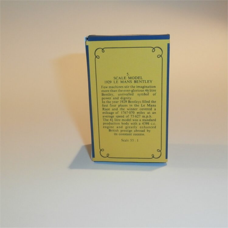 Matchbox Lesney Yesteryear 5 a Le Mans Bentley C Style Repro Box - Image 3
