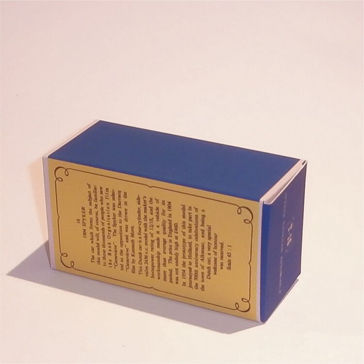Matchbox Lesney Yesteryear 16 a 1904 Spyker D1 Style Repro Box - Image 2