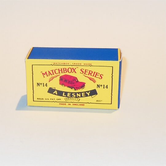 Matchbox Lesney 14 c Lomas Bedford Ambulance Repro C Style Box