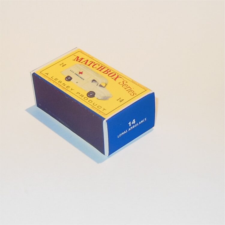 Matchbox Lesney 14 c Lomas Bedford Ambulance Repro D Style Box - Image 2