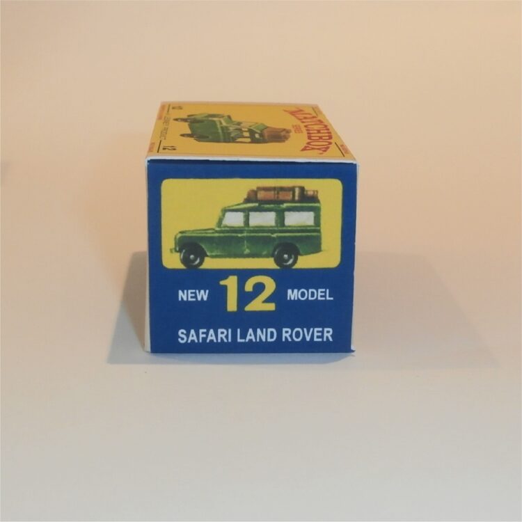 Matchbox Lesney 12 c1 Land Rover Safari Small Green E Style Repro Box - Image 3