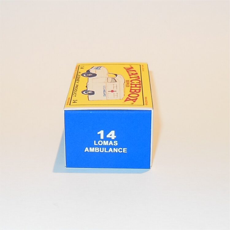 Matchbox Lesney 14 c1 Lomas Bedford Ambulance Repro E Style Box - Image 3
