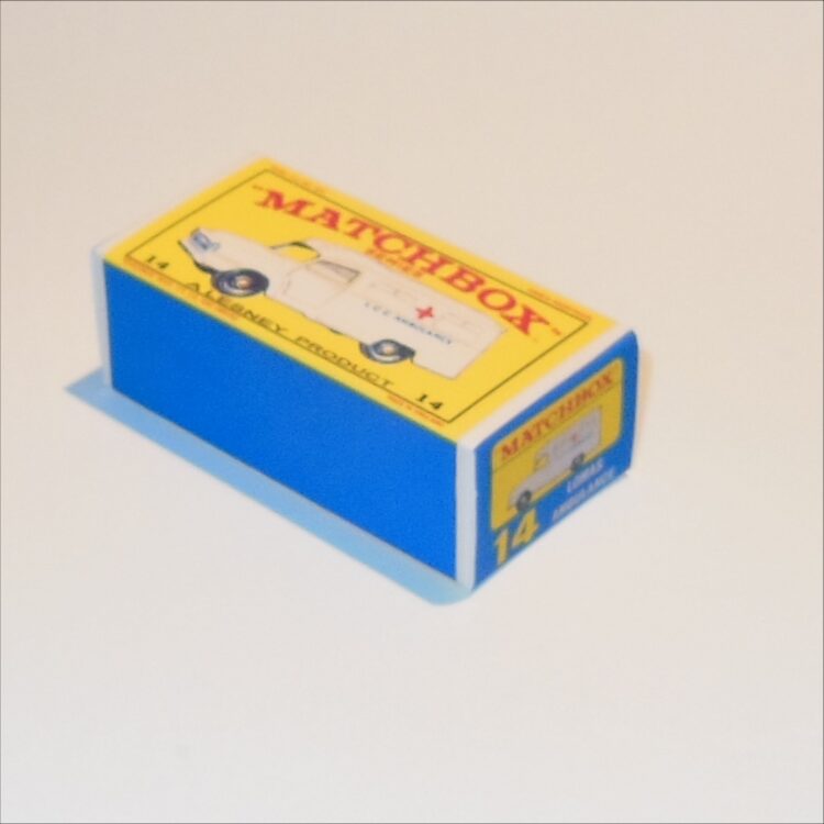Matchbox Lesney 14 c2 Lomas Bedford Ambulance Repro E Style Box - Image 2