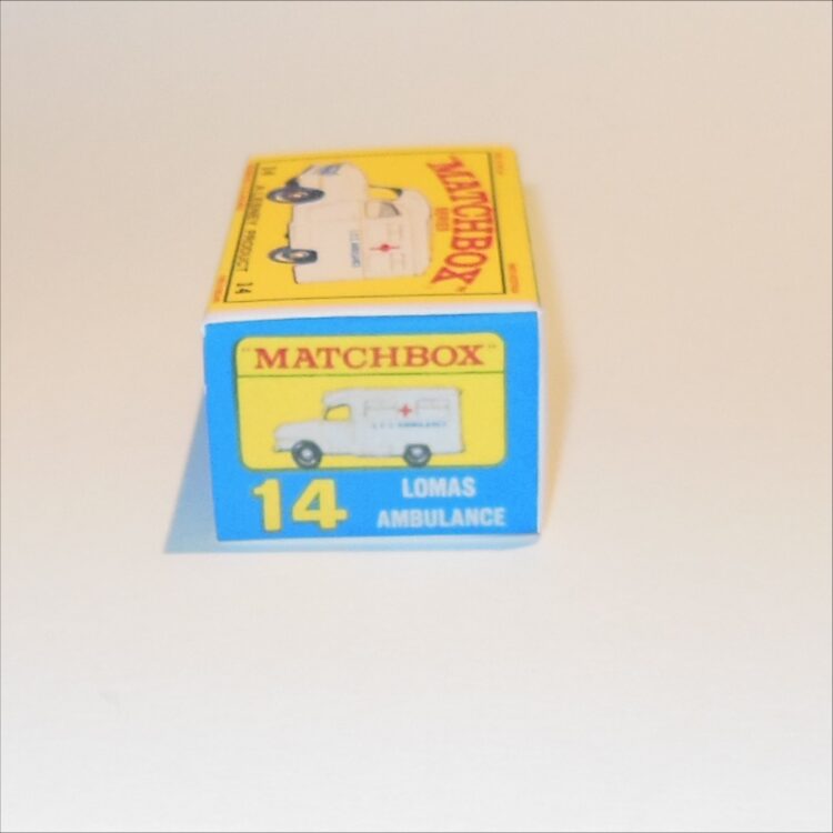 Matchbox Lesney 14 c2 Lomas Bedford Ambulance Repro E Style Box - Image 3