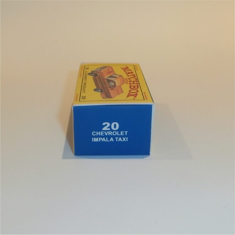 Matchbox Lesney 20c Chevrolet Impala Taxi E1 E Style Repro Box - Image 3