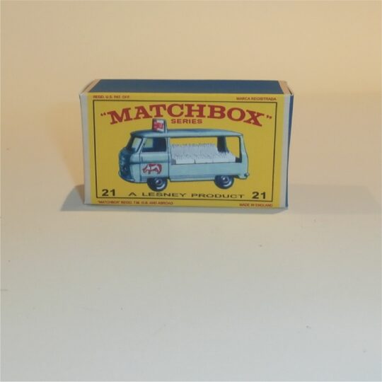 Matchbox Lesney 21c Milk Delivery Truck E Style Repro Box