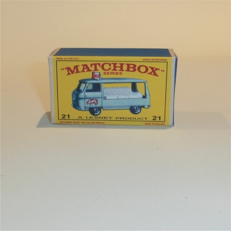 Matchbox Lesney 21c Milk Delivery Truck E Style Repro Box