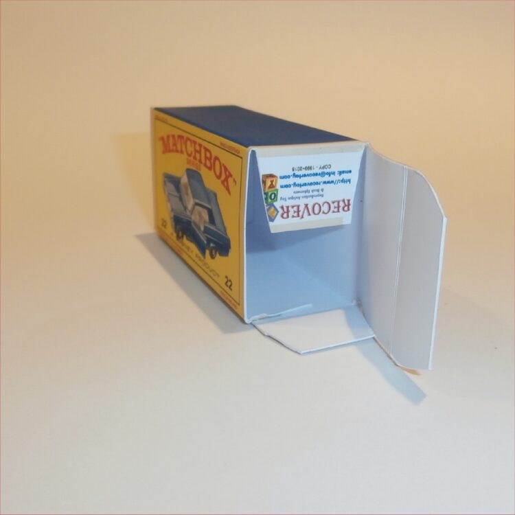 Matchbox Lesney 22c1 Pontiac Coupe Blue E Style Repro Box - Image 4