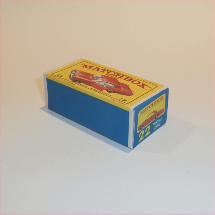 Matchbox Lesney 22c2 Pontiac Coupe Red E Style Repro Box - Image 2