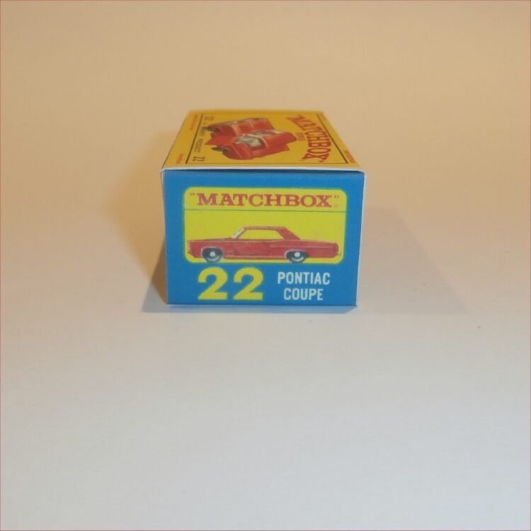Matchbox Lesney 22c2 Pontiac Coupe Red E Style Repro Box - Image 3