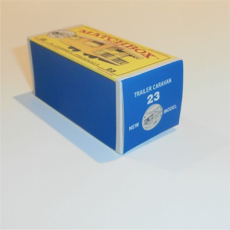 Matchbox Lesney 23d3 Trailer Caravan Yellow E Style Repro Box - Image 2