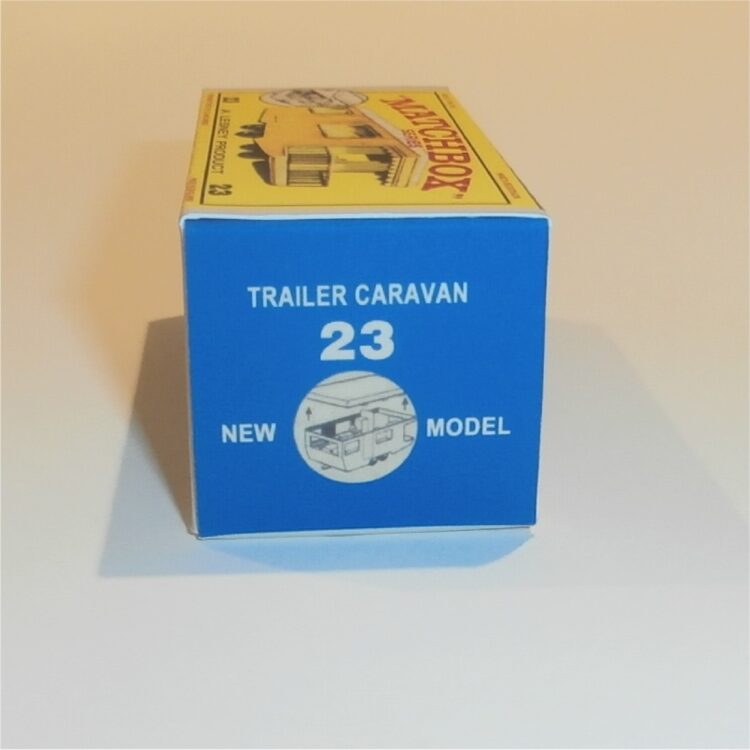 Matchbox Lesney 23d3 Trailer Caravan Yellow E Style Repro Box - Image 3