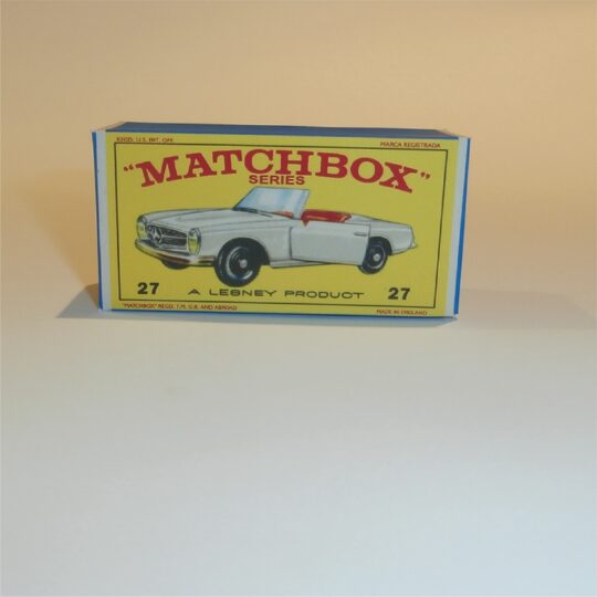 Matchbox Lesney 27d Mercedes Benz 230SL Coupe E Style Repro Box
