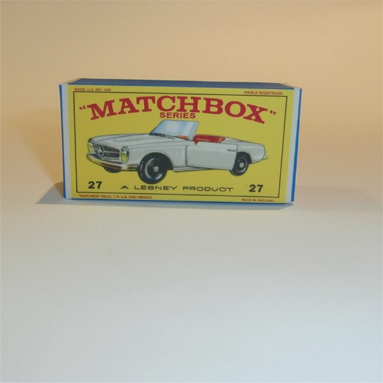Matchbox Lesney 27d Mercedes Benz 230SL Coupe E Style Repro Box