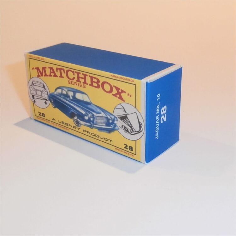 Matchbox Lesney 28 c Jaguar Mk. 10 E2 E Style Repro Box