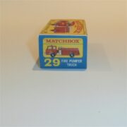 Matchbox Lesney 29 c Fire Pumper Truck E Style Repro Box - Image 3