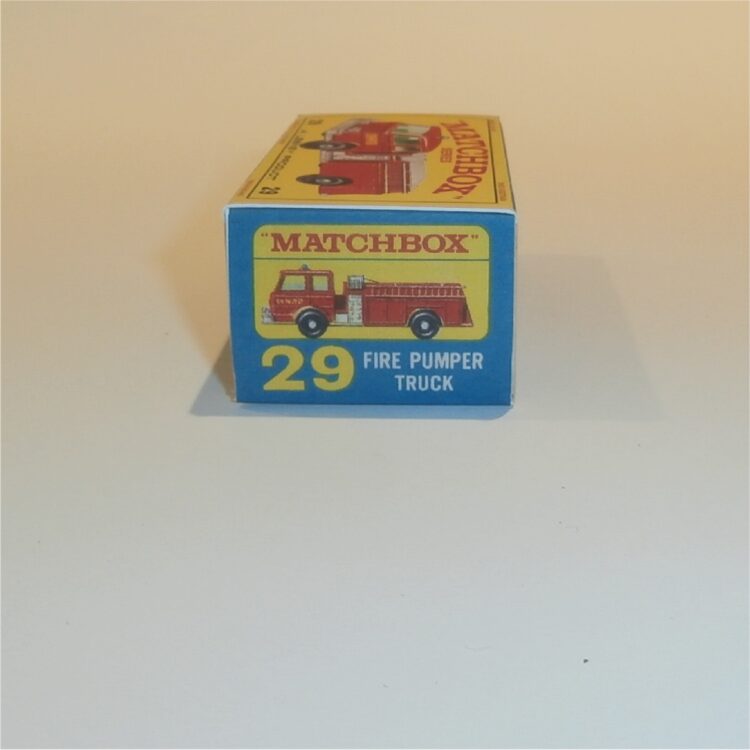 Matchbox Lesney 29 c Fire Pumper Truck E Style Repro Box - Image 3