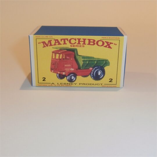 Matchbox Lesney  2c Muir Hill Dumper E Style Repro Box