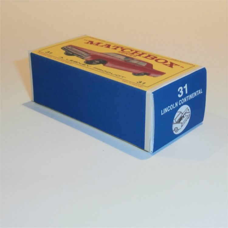 Matchbox Lesney 31c1 Lincoln Continental E Style Repro Box - Image 2