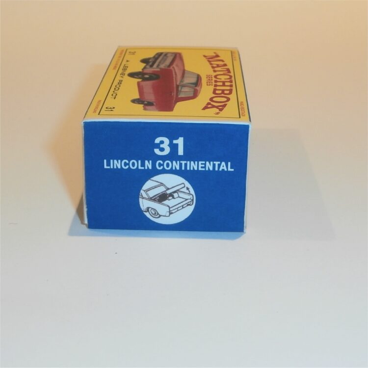 Matchbox Lesney 31c1 Lincoln Continental E Style Repro Box - Image 3