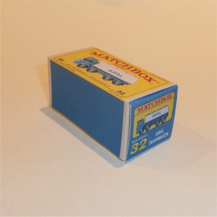 Matchbox Lesney 32c Leyland Aral Petrol Tanker E Style Repro Box - Image 2