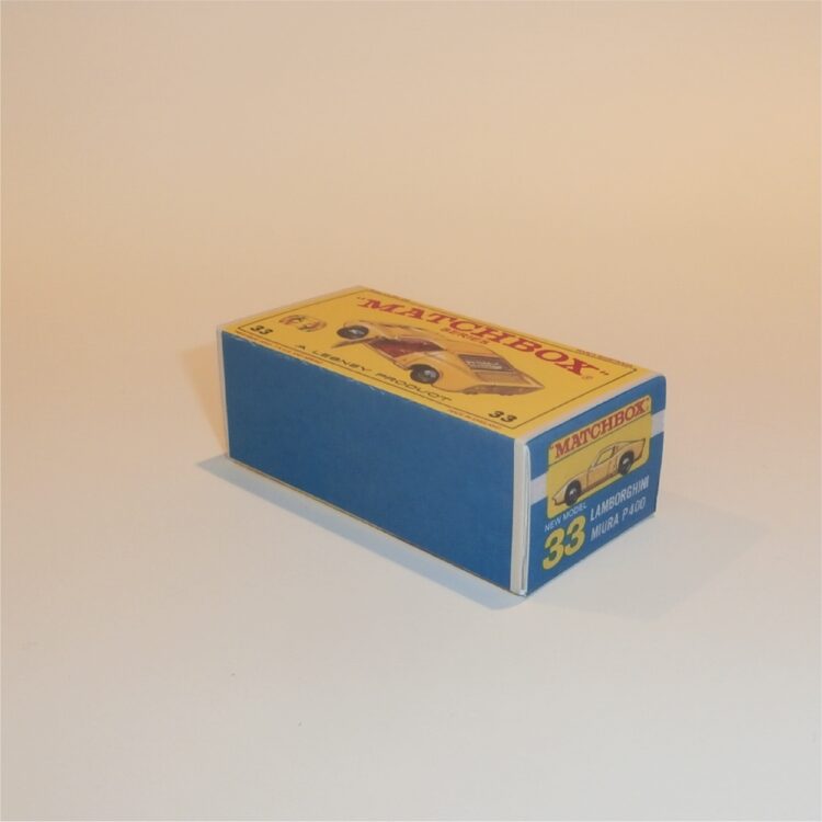 Matchbox Lesney 33c Lamborghini Muira E Style Repro Box - Image 2