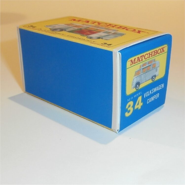 Matchbox Lesney 34c Volkswagen Camper Silver E Style Repro Box - Image 2