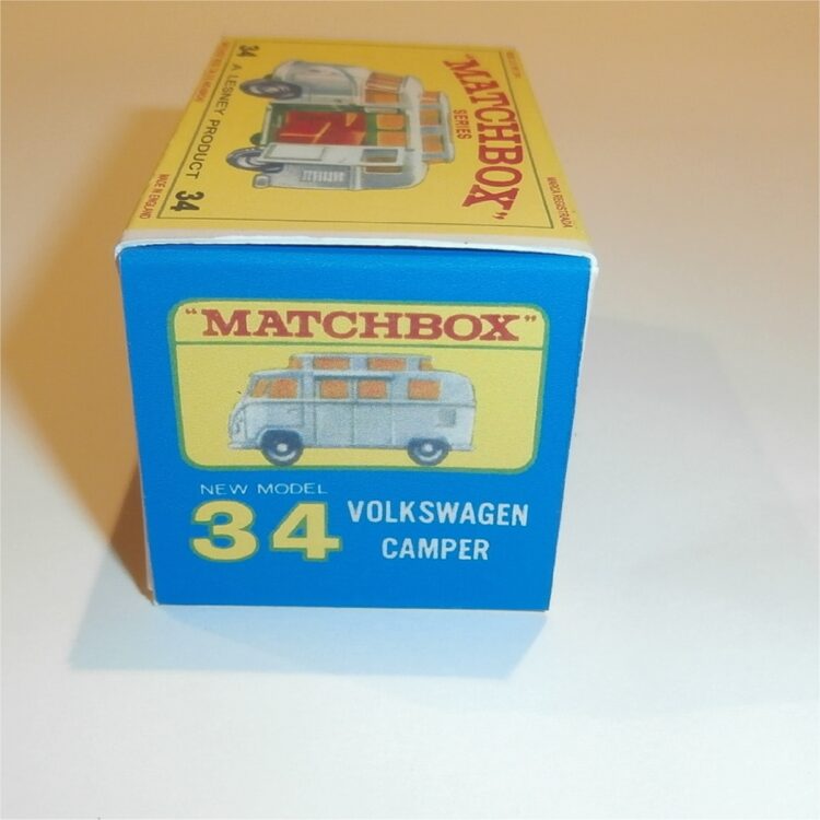 Matchbox Lesney 34c Volkswagen Camper Silver E Style Repro Box - Image 3