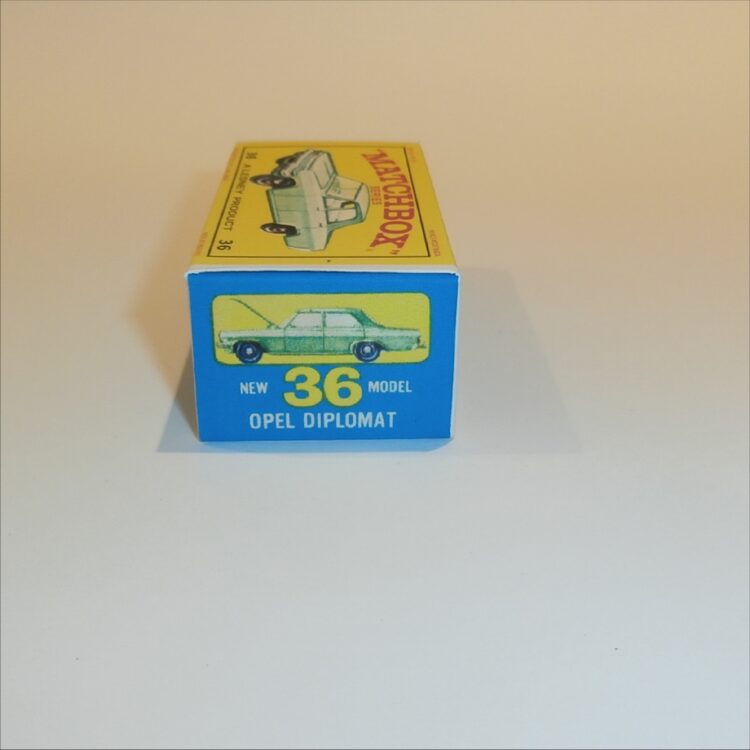 Matchbox Lesney 36c1 Opel Diplomat Green E Style Repro Box - Image 3