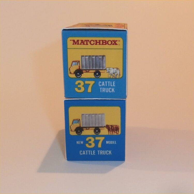 Matchbox Lesney 37 c Dodge Cattle Truck with Brown Cows E Style Repro Box - Image 6