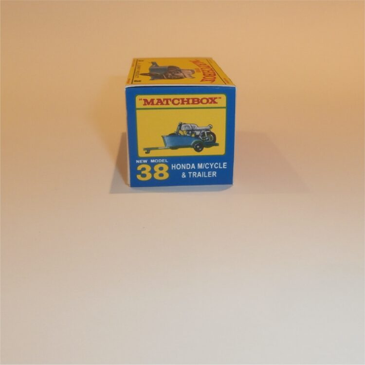 Matchbox Lesney 38c Honda Bike Blue Trailer E Style Repro Box - Image 3