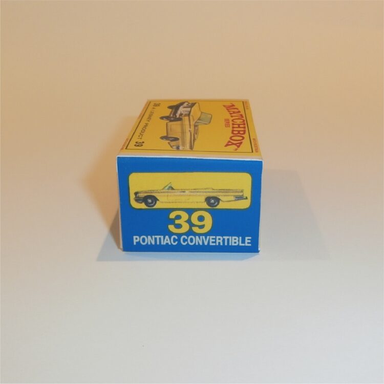 Matchbox Lesney 39b Pontiac Convertible E Style Repro Box - Image 3