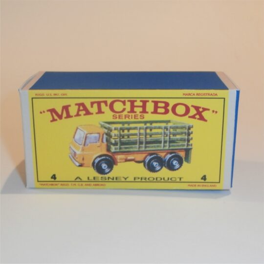 Matchbox Lesney  4d Dodge Stake Truck E Style Repro Box