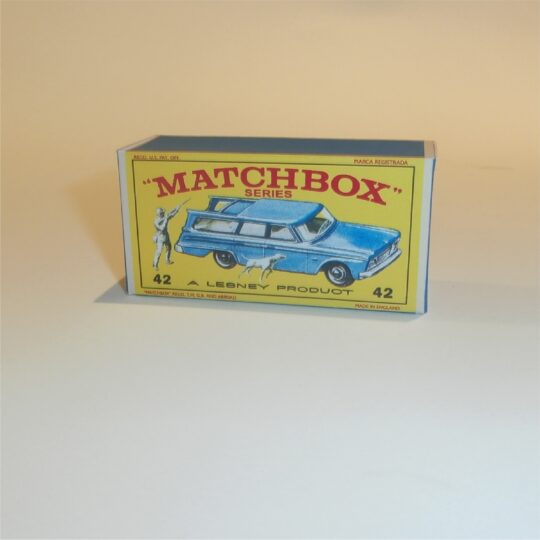 Matchbox Lesney 42b Studebaker Wagon Blue E Style Repro Box