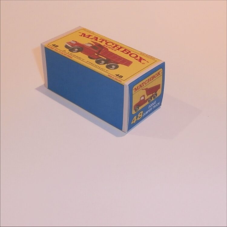 Matchbox Lesney 48c Dodge Dumper Truck E Style Repro Box - Image 2