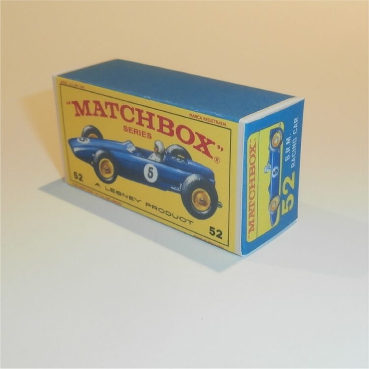 Matchbox Lesney 52 b BRM Racing Car E3 E Style Repro Box