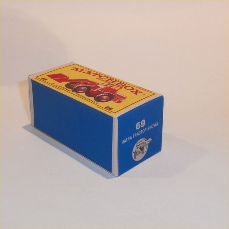 Matchbox Lesney 69 b1 Hatra Tractor Shovel Orange New Model E Style Repro Box - Image 2