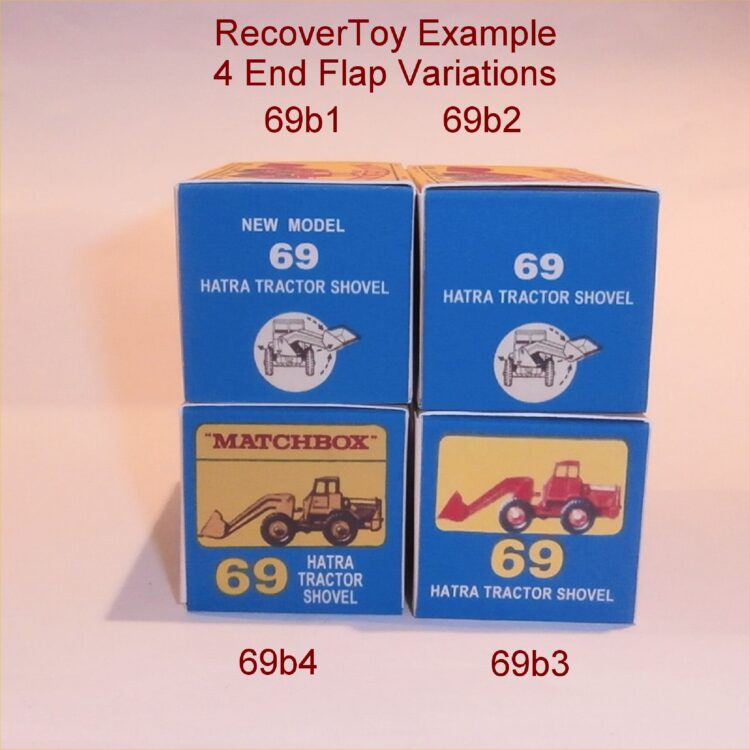 Matchbox Lesney 69 b2 Hatra Tractor Shovel Orange E Style Repro Box - Image 6