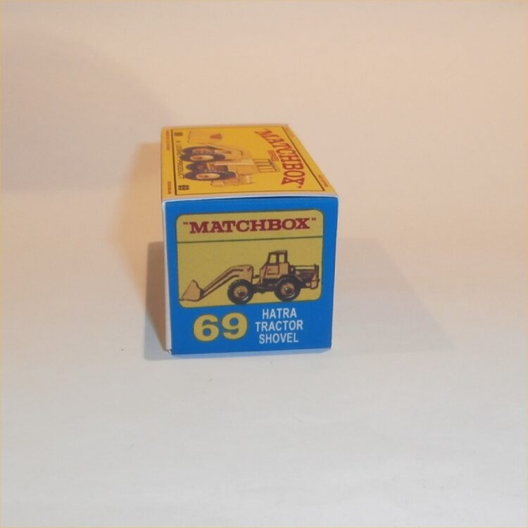 Matchbox Lesney 69 b4 Hatra Tractor Shovel Yellow E Style Repro Box - Image 3
