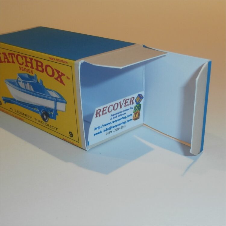 Matchbox Lesney  9 d Boat & Trailer E Style Repro Box - Image 4